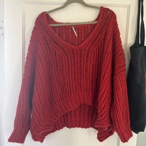 Red/orange free people sweater